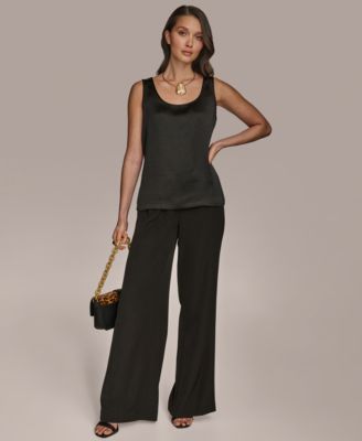 Women's Satin Scoop-Neck Tank Top