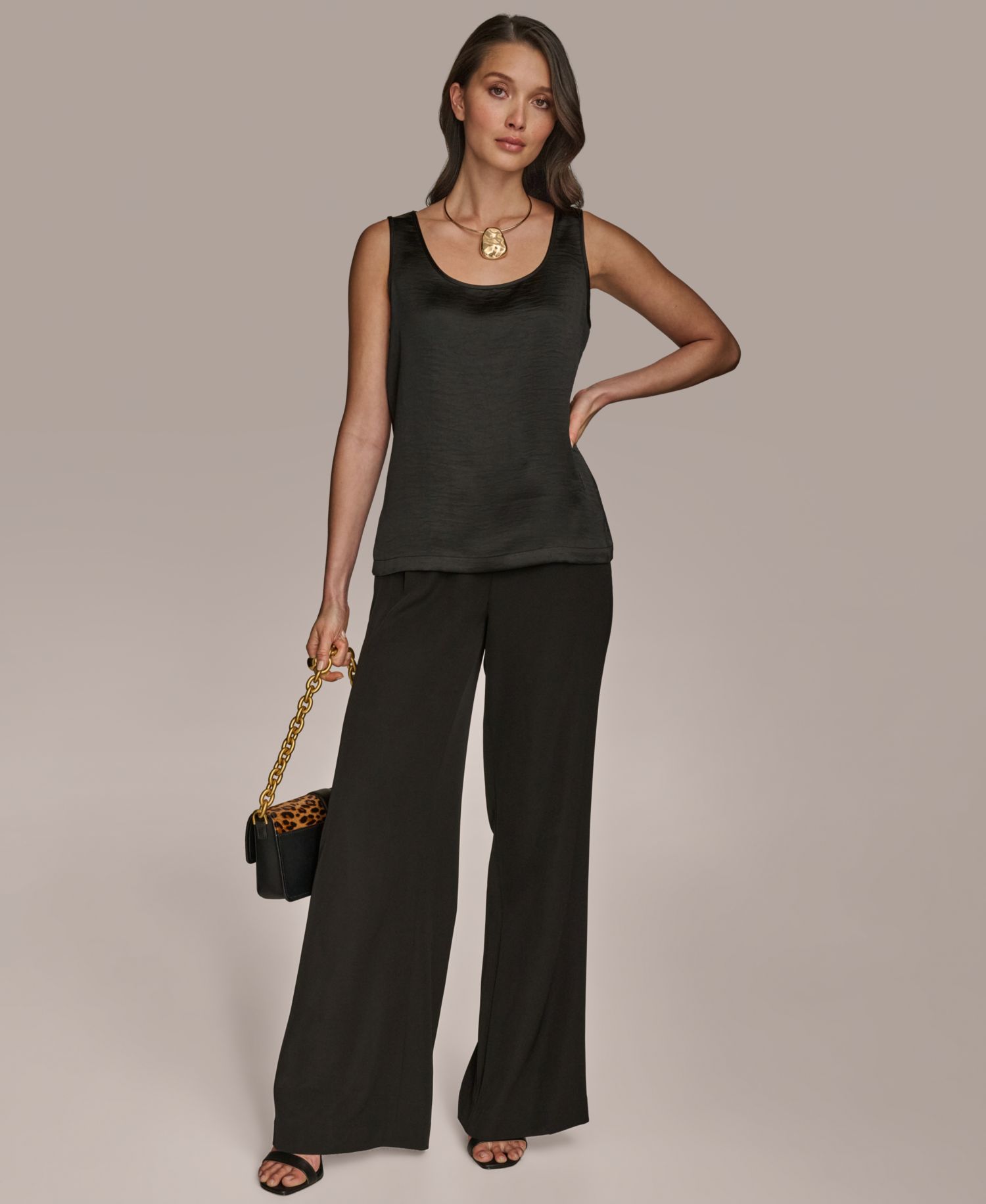 Women's Satin Scoop-Neck Tank Top