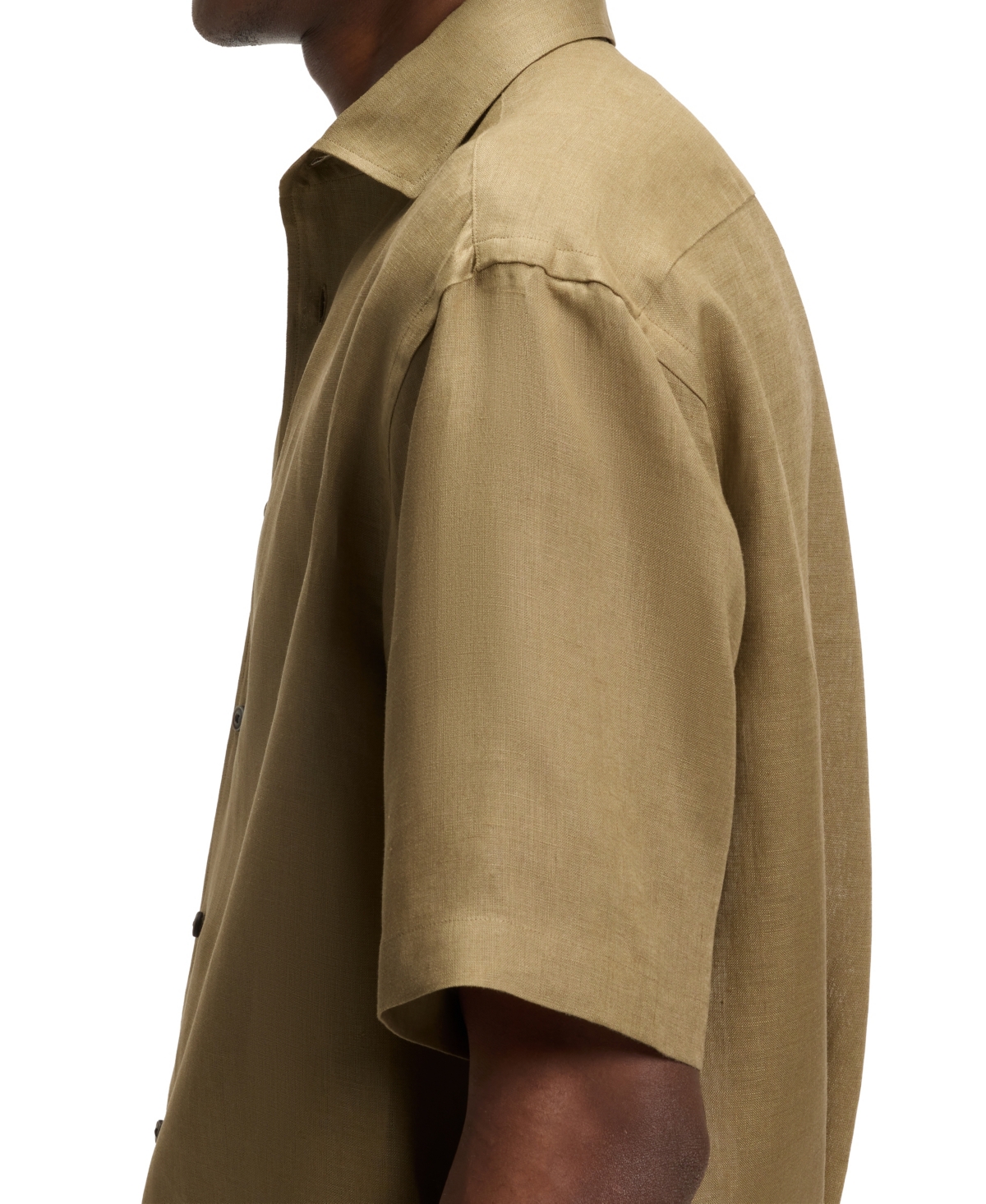 Hugo Boss Oversize-fit Shirt With Print In Nude