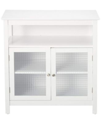 2-Door Sideboard Buffet Storage Cabinet for Dining Room, Kitchen Accent Cabinet (White
