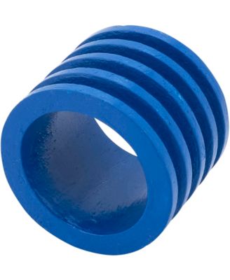 Textured Natural Wood Napkin Rings, Set of 4