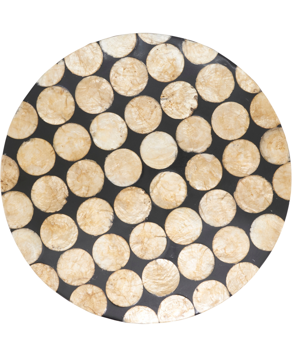 Saro Lifestyle Echoes Capiz Disc Placemats, 15" Round In Black