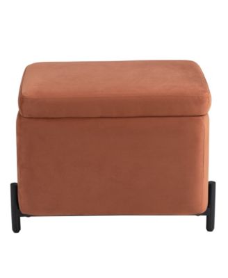 24" Velvet Kyoto Small Storage Ottoman