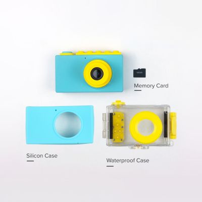 Camera 2 (Blue) Kids Action Camera with IPX8 Waterproof & Shockproof Case, 1080p Video 8MP Photo, Tripod Mount, Action Camera for Swimming, Gift for Boy Girl Ages 3-12