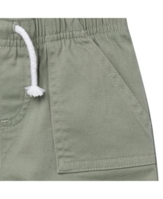 Baby Girls Twill Shorts, Light Tan
