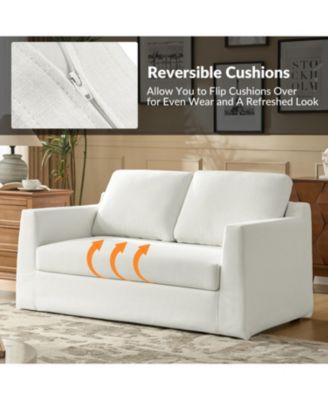 Xenobia 60" Slipcovered Sofa with Reversible Cushions
