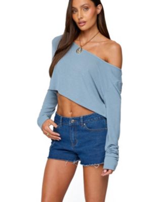 Women's Cropped Off Shoulder Top