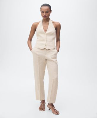 Women's Linen Suit Vest