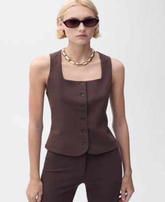 MANGO - Women's Slim-Fit Suit Waistcoat