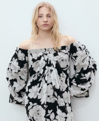 Women's Floral Strapless Dress