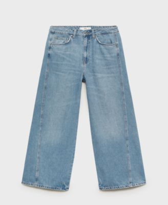 MANGO - Women's Wideleg Mid-Rise Jeans