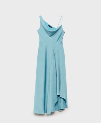 Mango Women's Asymmetrical Creased-Effect Dress - Macy's