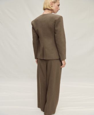 Women's Seamless Linen Suit Pants