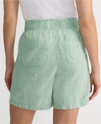 Women's Linen High Rise Pull On 7" Shorts