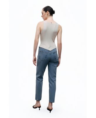 Women's Denim Garnished Jumpsuit