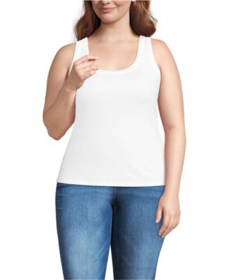 Plus Size Drapey Rib Fitted Tank Top