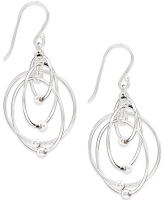 Giani Bernini Multi-Circle Bead Drop Earrings in Sterling Silver ...