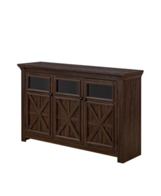 Farmhouse Buffet Cabinet with Storage, 3 Doors, Adjustable Shelf, Espresso