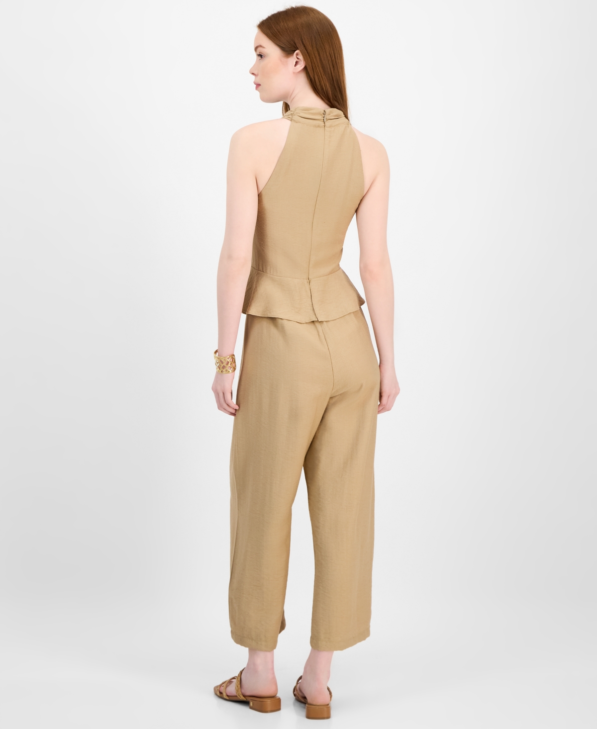 Tommy Hilfiger Women's Peplum Halter Jumpsuit