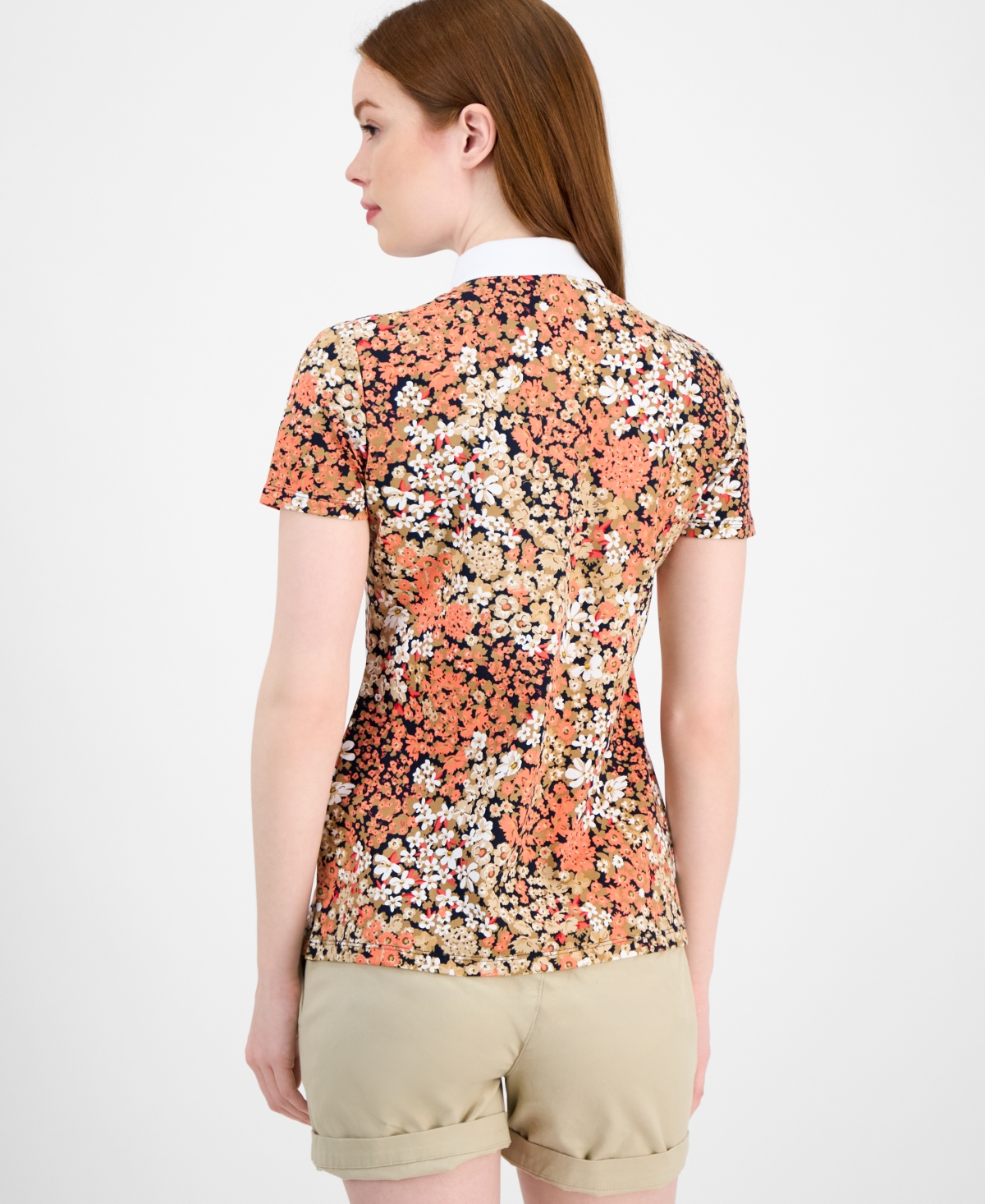 Tommy Hilfiger Women's Floral-print Polo Shirt