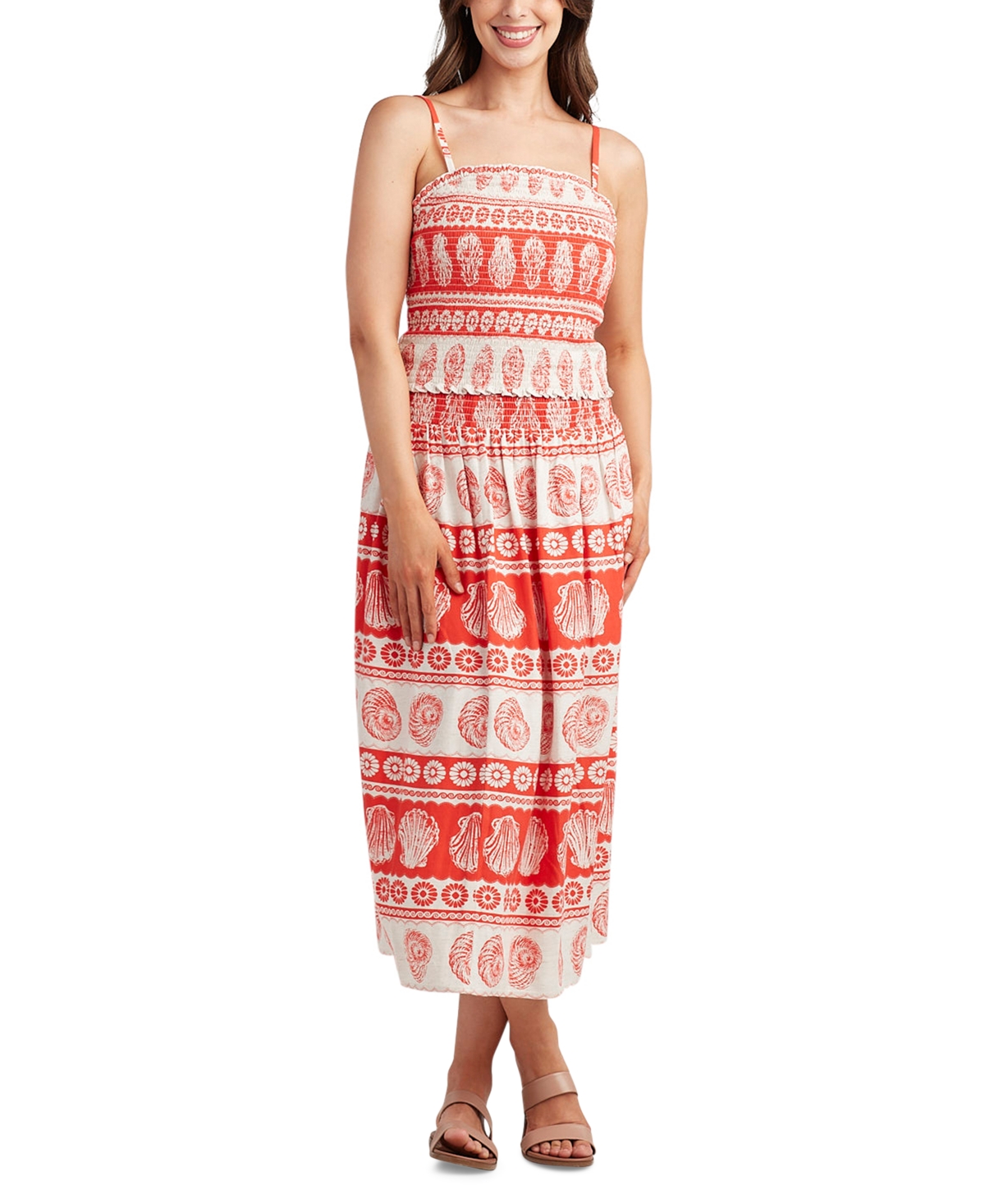 Juniors' Printed Linen-Blend Top - Color 6