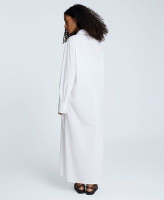 Women's Long-Sleeve Maxi Shirtdress