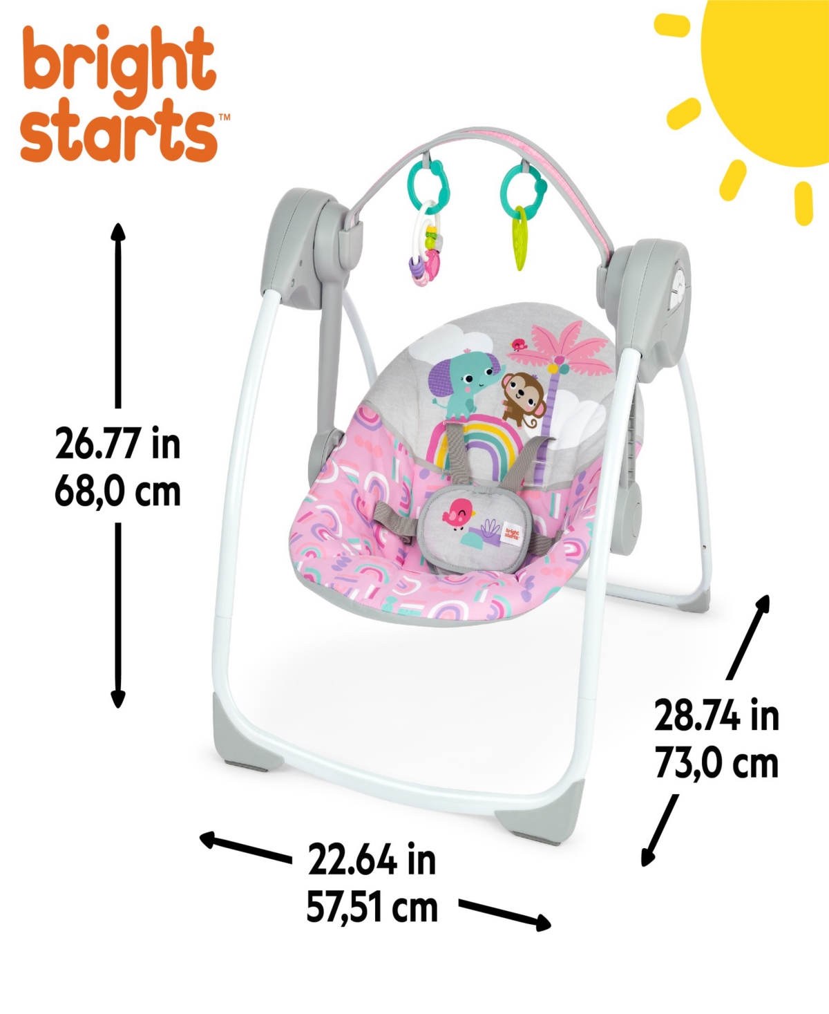 Shop Bright Starts Playful Paradise Portable Swing