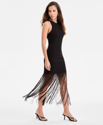 Women's Sleeveless Fringe-Hem Dress, Exclusively at Macy's