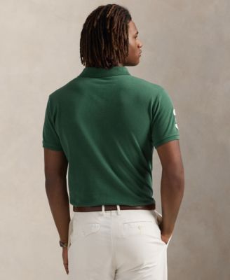 Men's Custom Slim Fit Big Pony Mesh Polo Shirt