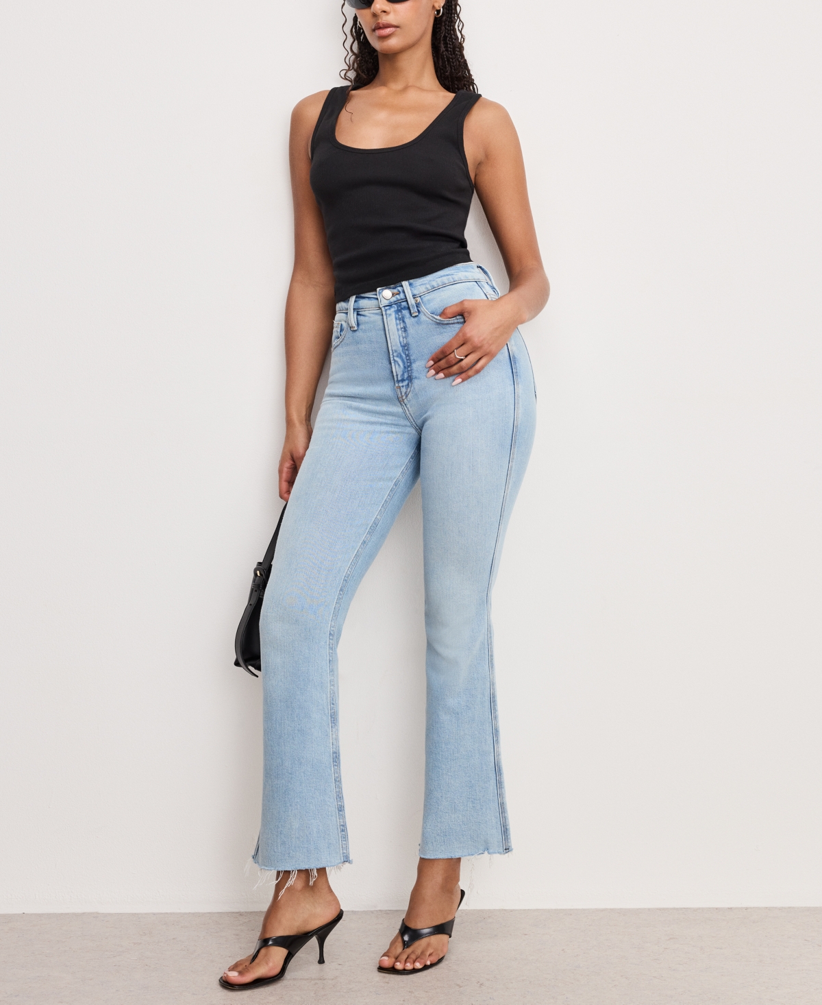 GOOD AMERICAN WOMEN'S GOOD STANDARD KICK-FLARE JEANS 