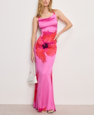Good American - Women's Satin Lace-Up Maxi Dress