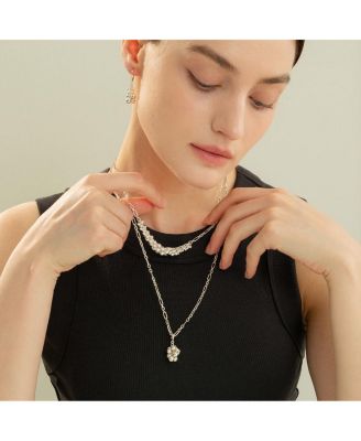 Sterling Silver Vivienne Statement Bouquet Chain Necklace