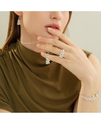 Sterling Silver  Vivienne Statement Bouquet Chain Bracelet