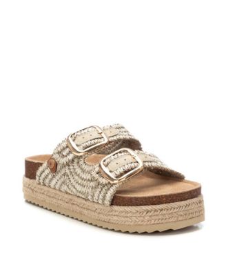 Women's Footbed Jute Wrapped Platform Sandals By Xti