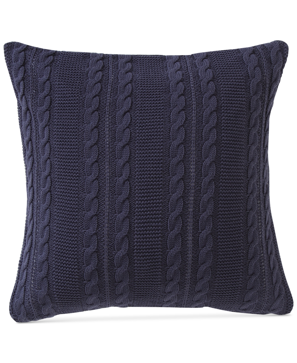 Vcny Home Dublin Cable Knit Cotton Decorative Pillow, 18 x 18
