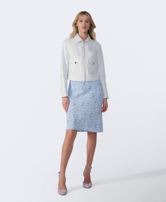 Women's Bomber Leather Jacket, Created for Macy's