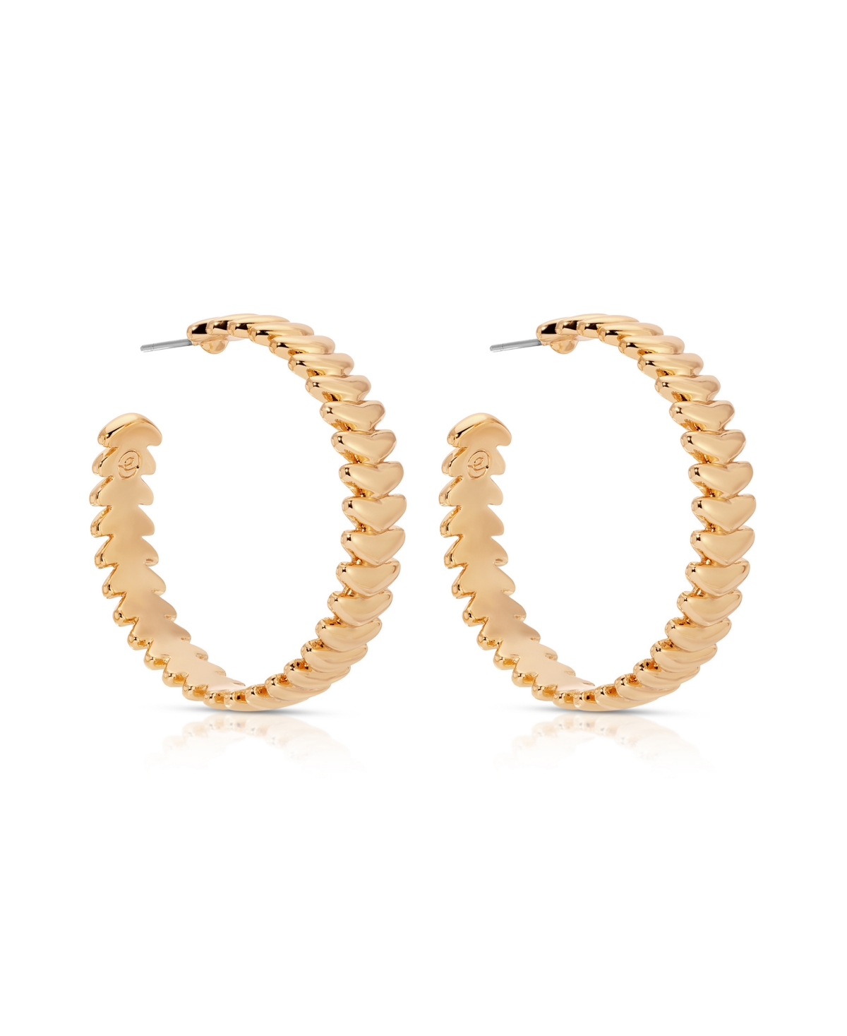 Ettika Metal Moderna Large Half Hoop Earrings