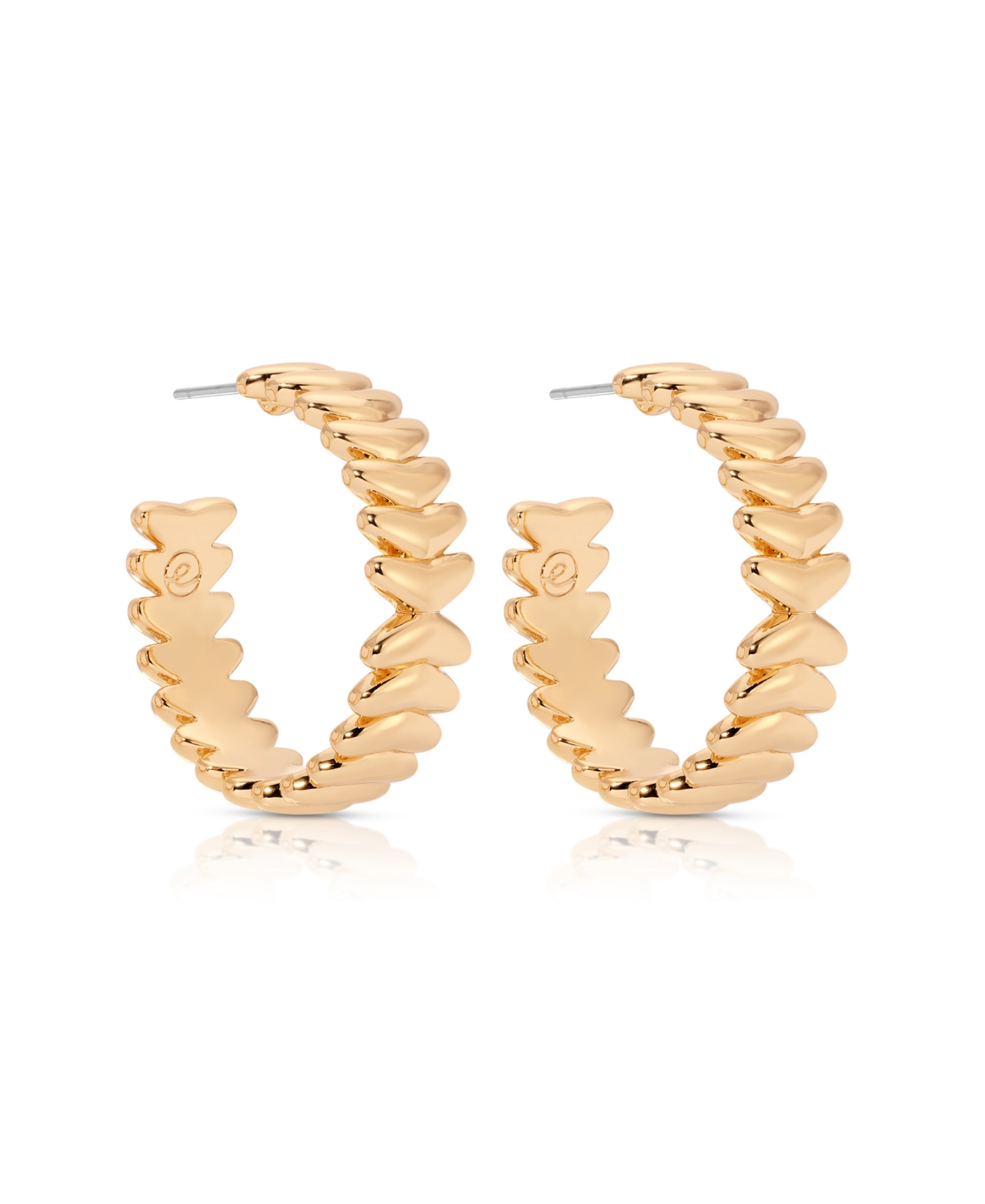 Ettika Metal Moderna Medium Half Hoop Earrings