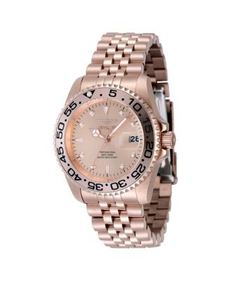 Invicta Womens 48386 Pro Diver Quartz 3 Hand Rose Gold Dial Watch - Gold 99$