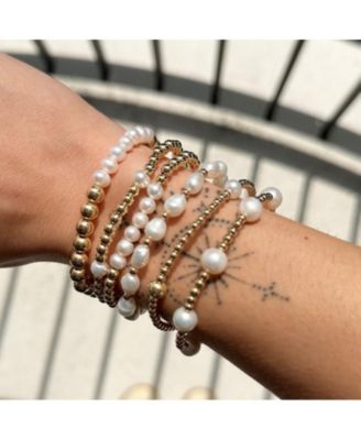 Gold Filled Pearl Bead Bracelet