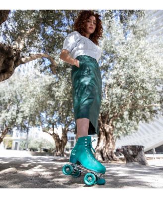 Dark Magic Quad Roller Skates (Enchanted Forest, Women's 6 / Youth 5 / Men's 5)