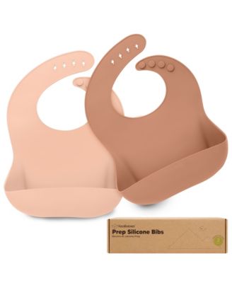2-Pack Silicone Bibs For Babies, Food Grade Silicone Baby Bibs for Eating, Feeding, Toddler Bibs, Boys, Girls