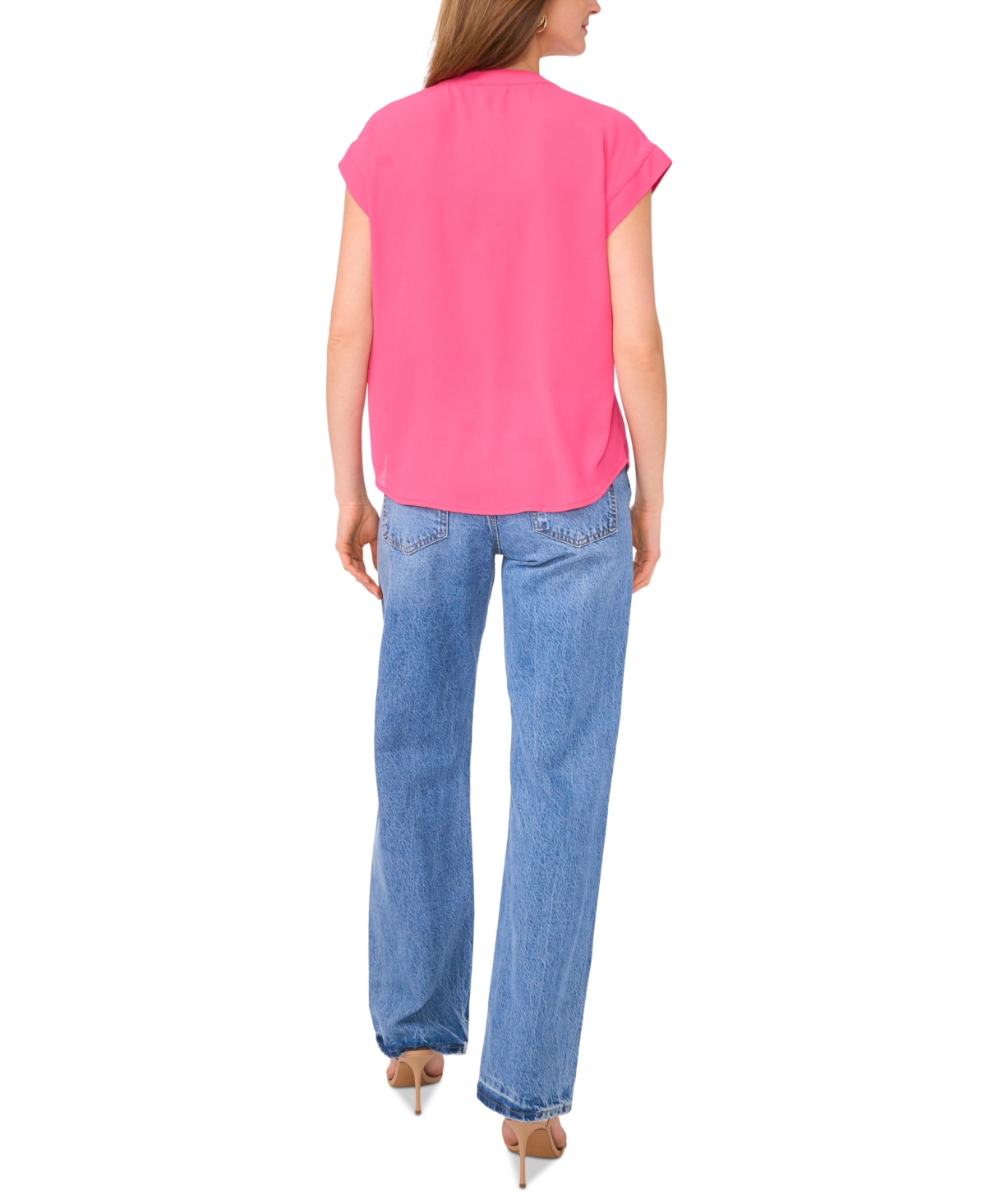 Shop Vince Camuto Women's Lace-up Dolman-sleeve Top