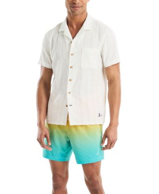 Beach Boys x Men's Seersucker Camp Short-Sleeve Shirt