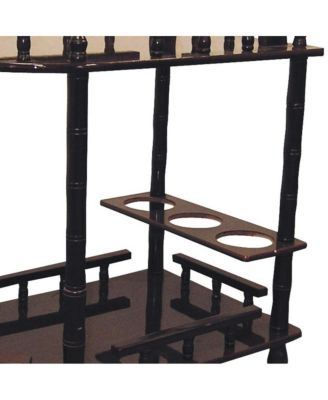 Rolling Bar Cart – Mobile Beverage Serving Cart with Shelves and Storage for Home or Kitchen