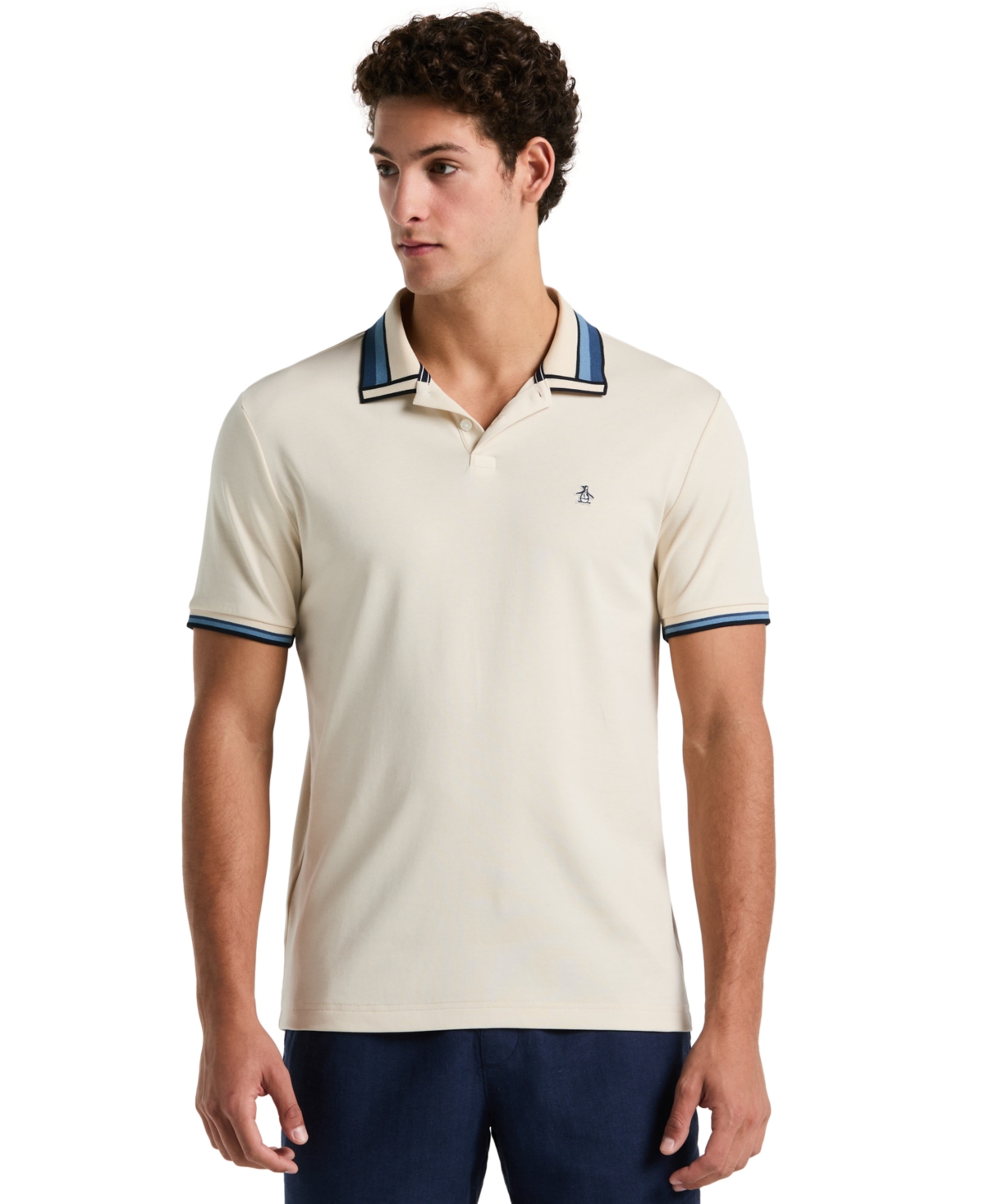 Original Penguin Men's Slim-fit Cotton Tipped Polo Shirt
