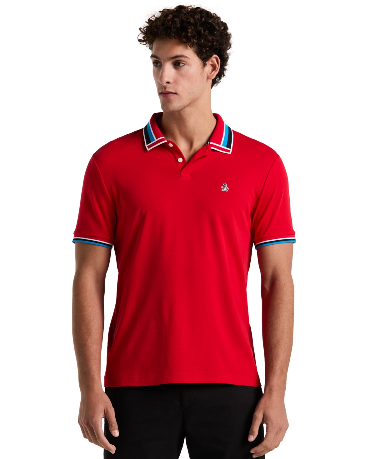 Original Penguin Men's Slim-fit Cotton Tipped Polo Shirt