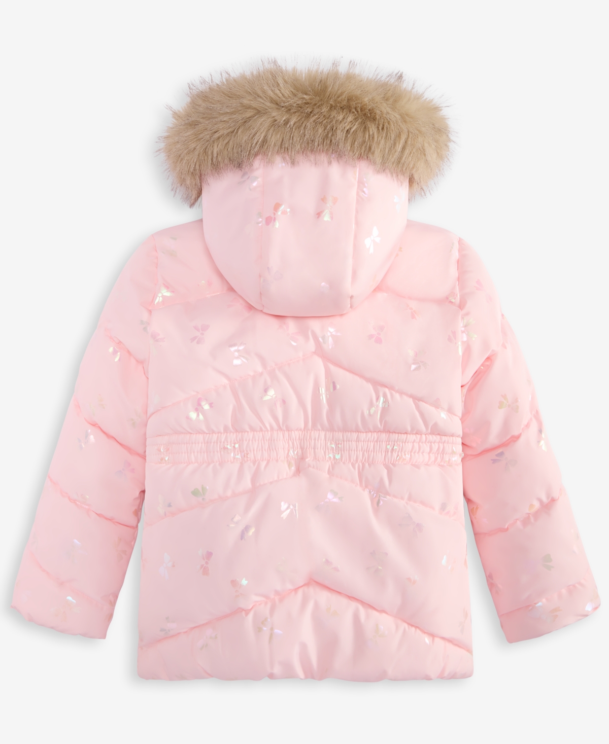 S Rothschild & Co Toddler And Little Girls Foil Quilt Puffer Jacket In Pink