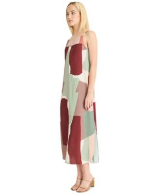 Women's Printed Square-Neck Maxi Dress