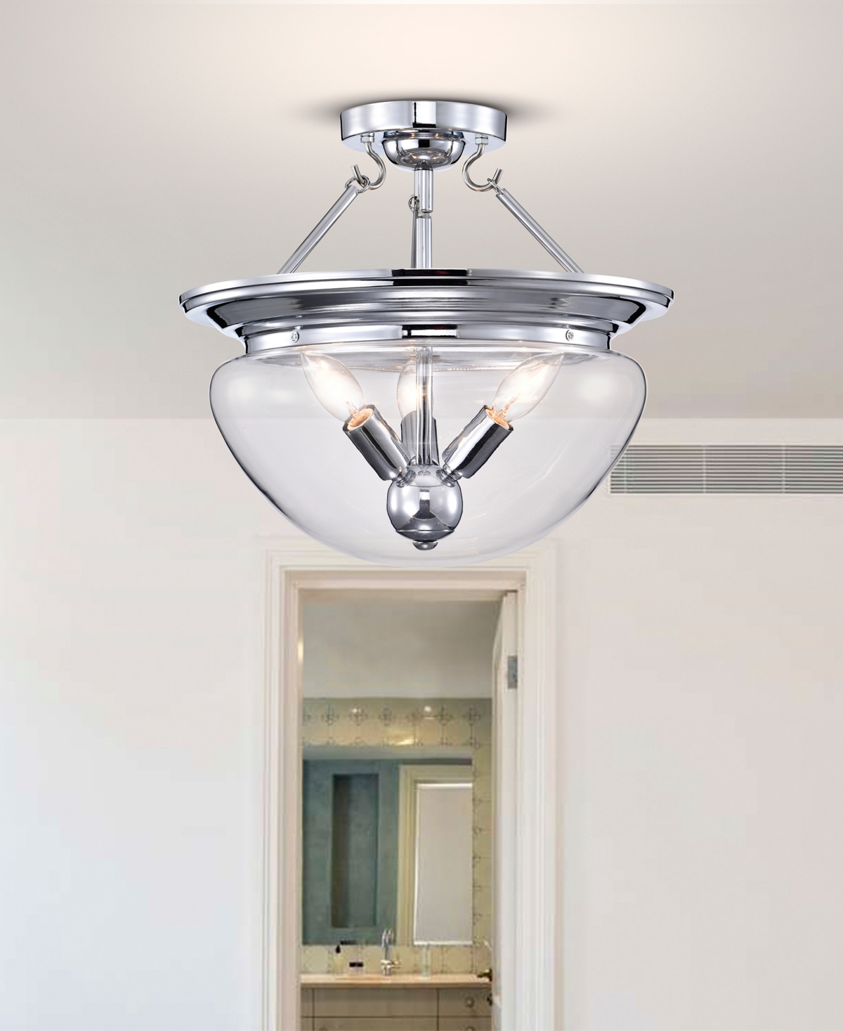 Home Accessories 15" Latona 3-light Indoor Semi-flush Mount Ceiling Light